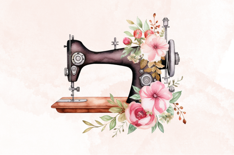 floral-sewing-machine-watercolor-clipart