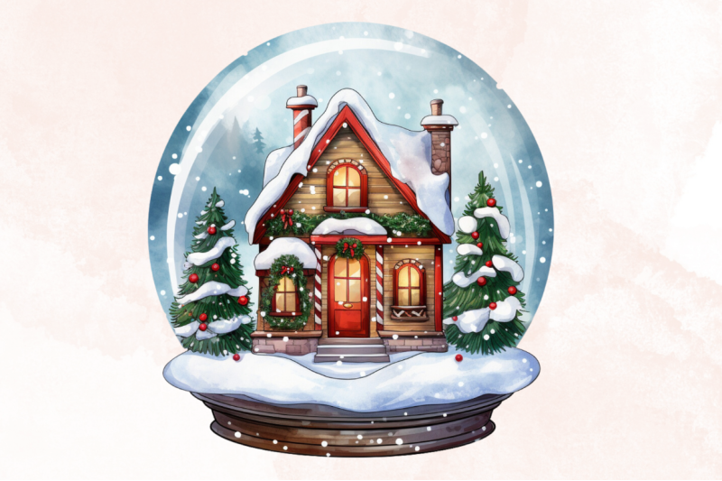 christmas-house-in-snow-globe-clipart