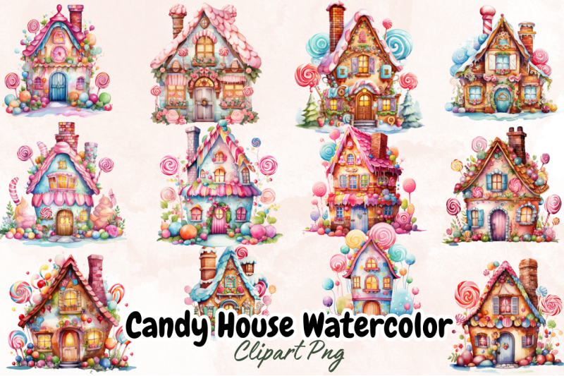 candy-house-watercolor-sublimation