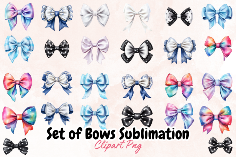 set-of-bows-sublimation-bundle-clipart