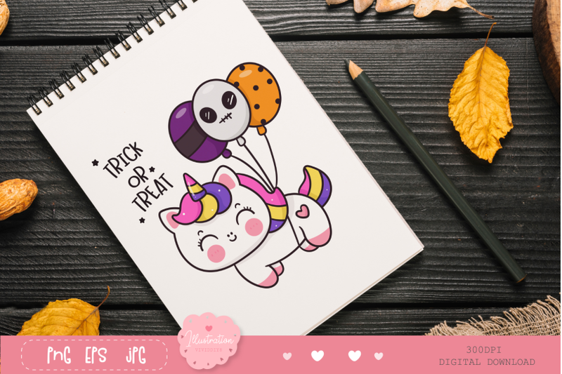 halloween-unicorn-clipart-baby-animal-cartoon-trick-or-treat