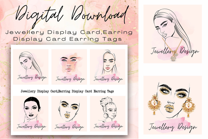 digital-jewellery-display-card-woman-039-s-face-earring-card-display