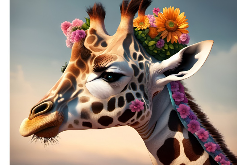 a-giraffe-039-s-head-crowned-with-flowers