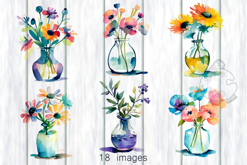 watercolor-vase-florals-transparent-decorative-elements