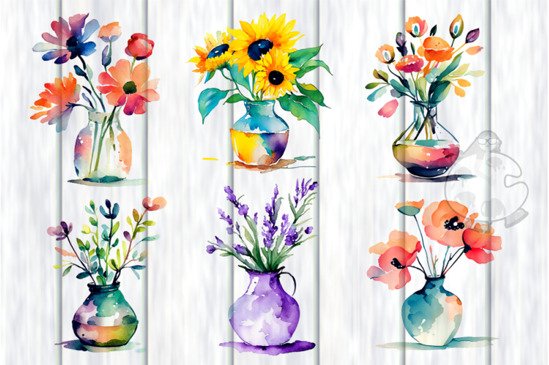 watercolor-vase-florals-transparent-decorative-elements