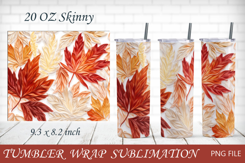 3d-fall-leaves-tumbler-wrap-autumn-20-oz-tumbler-sublimation