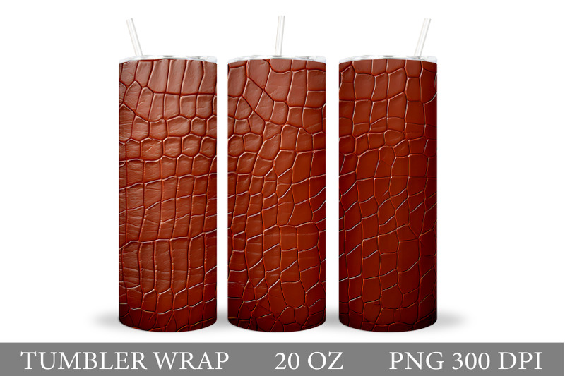 tooled-leather-tumbler-sublimation-leather-texture-tumbler