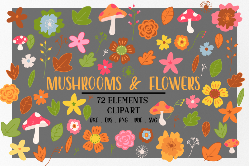 autumn-mushrooms-and-flowers-clipart-svg-fall-svg-clipart-autumn-s