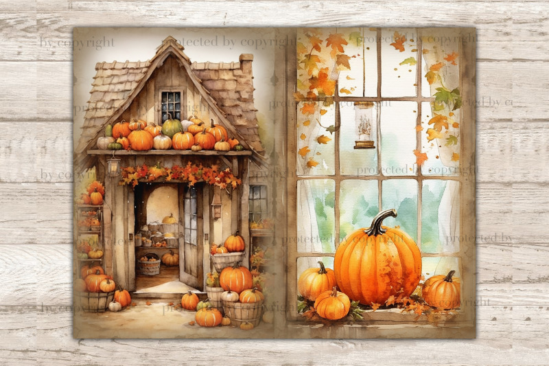 pumpkin-junk-journal-pages-autumn-collage
