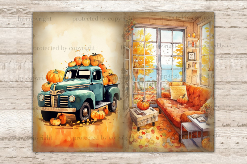 pumpkin-junk-journal-pages-autumn-collage