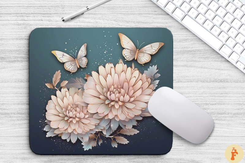 delicate-chrysanthemum-flowers-mouse-pad