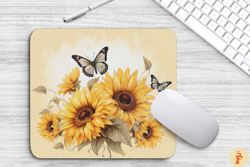 delicate-sunflower-flowers-mouse-pad