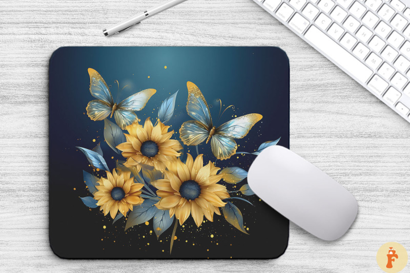 delicate-sunflower-flowers-mouse-pad