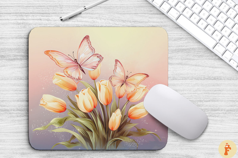 delicate-tulip-flowers-mouse-pad