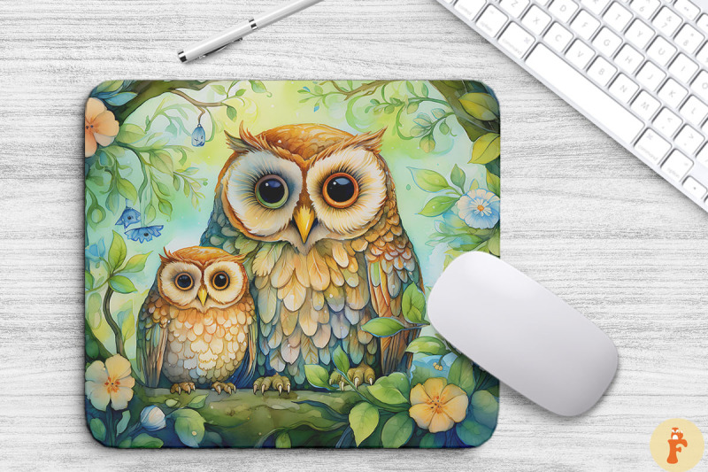 family-owls-in-a-lush-green-forest