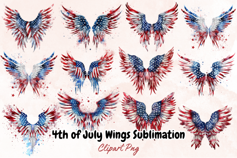 4th-of-july-wings-sublimation-clipart