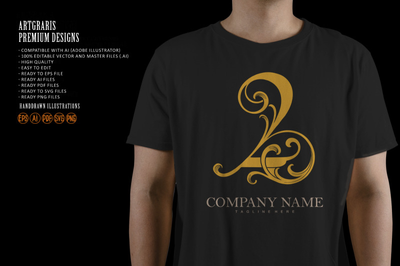 sophisticated-style-luxury-number-2-monogram-logo