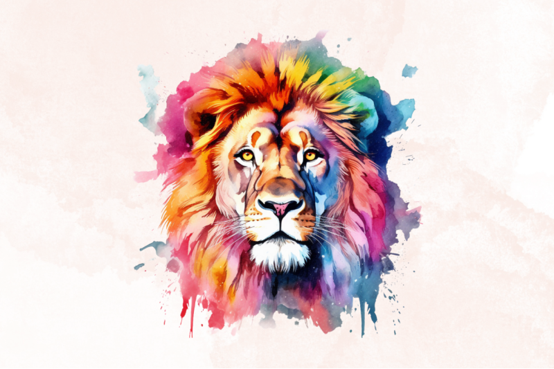 watercolor-king-lion-sublimation-clipart