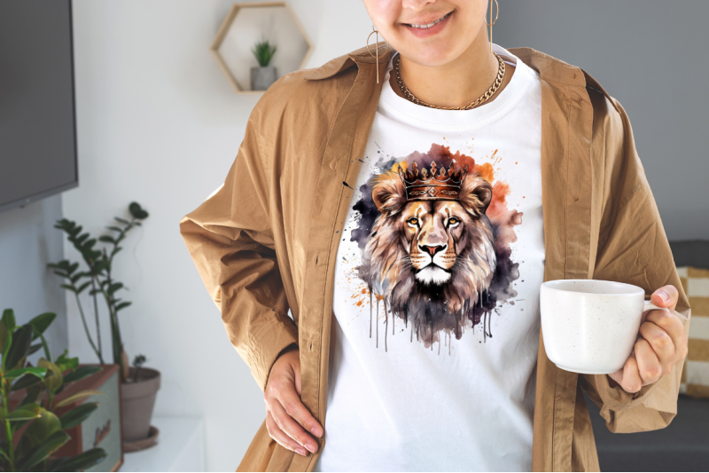 watercolor-king-lion-sublimation-clipart