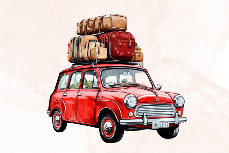 travel-car-watercolor-clipart-bundle