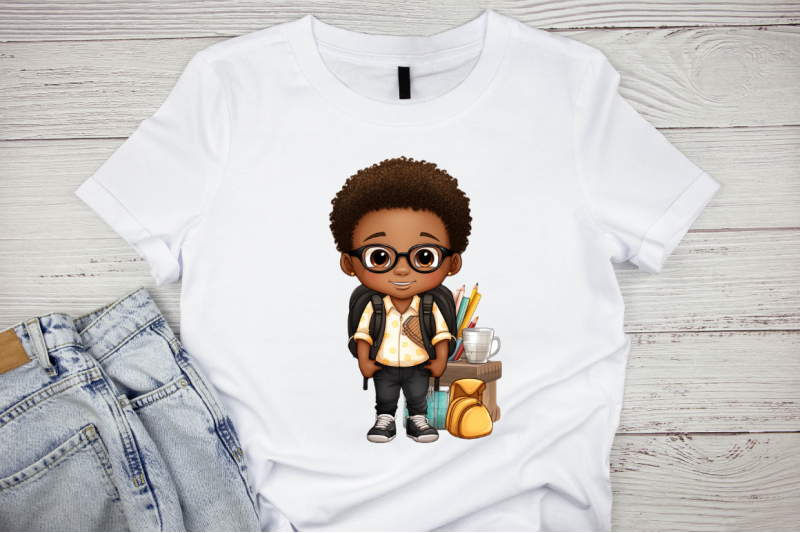 back-to-school-black-boy-clipart-bundle