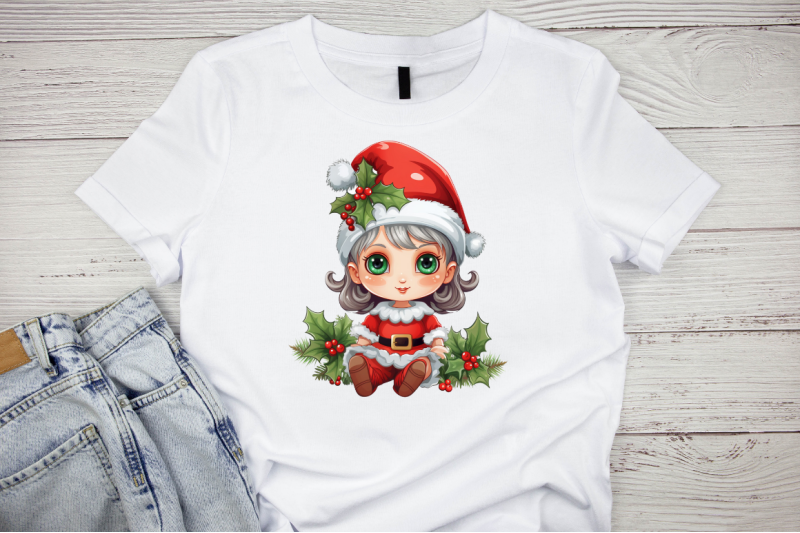 christmas-elf-watercolor-clipart-bundle