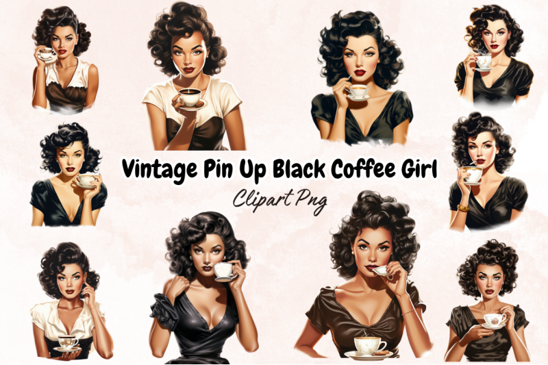 vintage-pin-up-black-coffee-girl-bundle