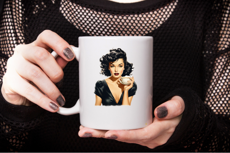 vintage-pin-up-black-coffee-girl-bundle