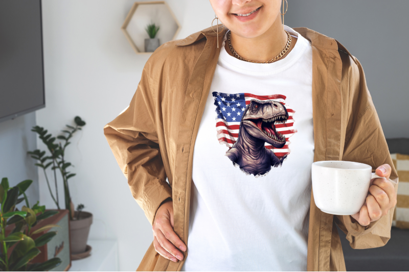 4th-of-july-t-rex-sublimation-clipart