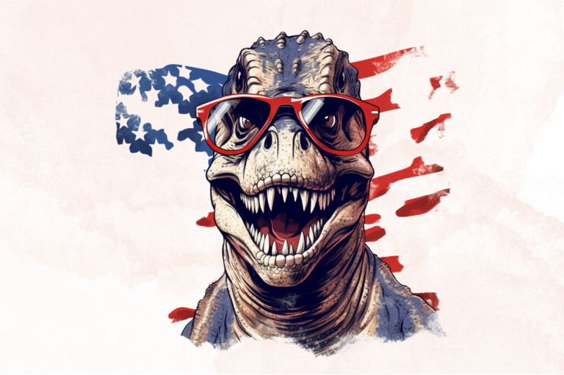 4th-of-july-t-rex-sublimation-clipart