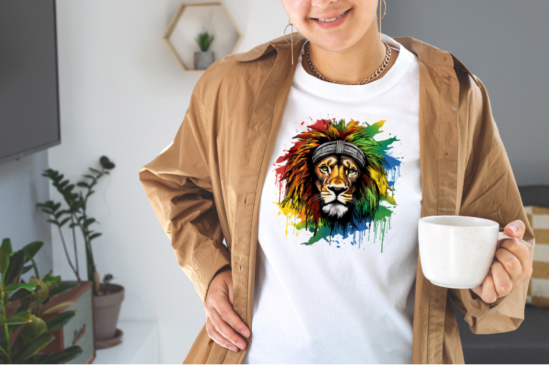 juneteenth-lion-sublimation-clipart