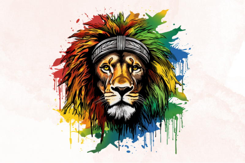 juneteenth-lion-sublimation-clipart