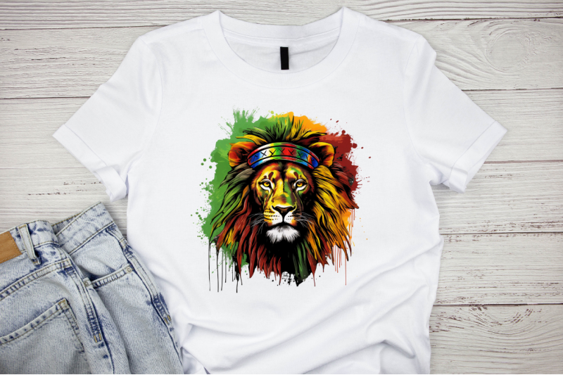 juneteenth-lion-sublimation-clipart