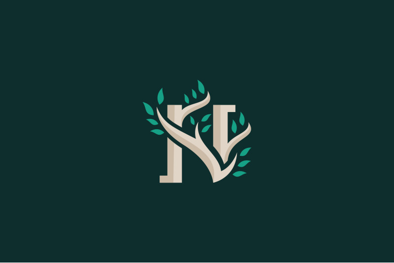 letter-n-nature-leaves-vector-template-logo-design