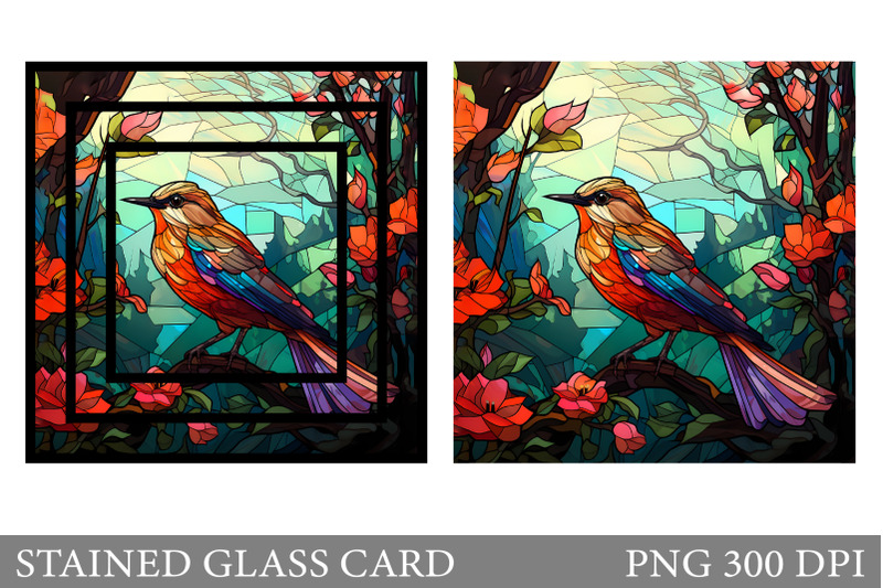 stained-glass-bird-card-bird-stained-glass-card-sublimation