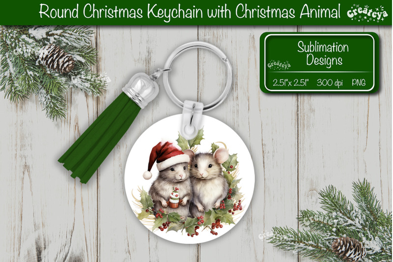 christmas-keychain-png-sublimation-christmas-cute-animal-couplepng