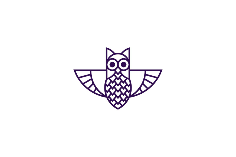 owl-lineart-vector-template-logo-design