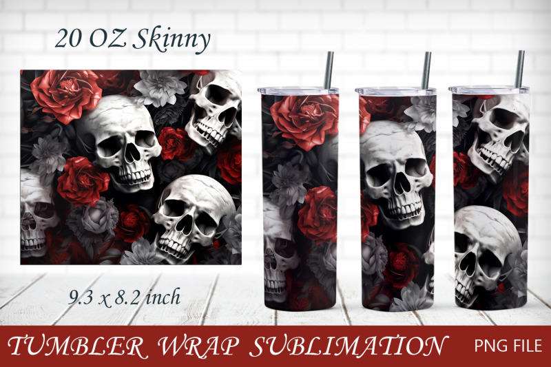 halloween-tumbler-wrap-with-flower-skulls-20-oz