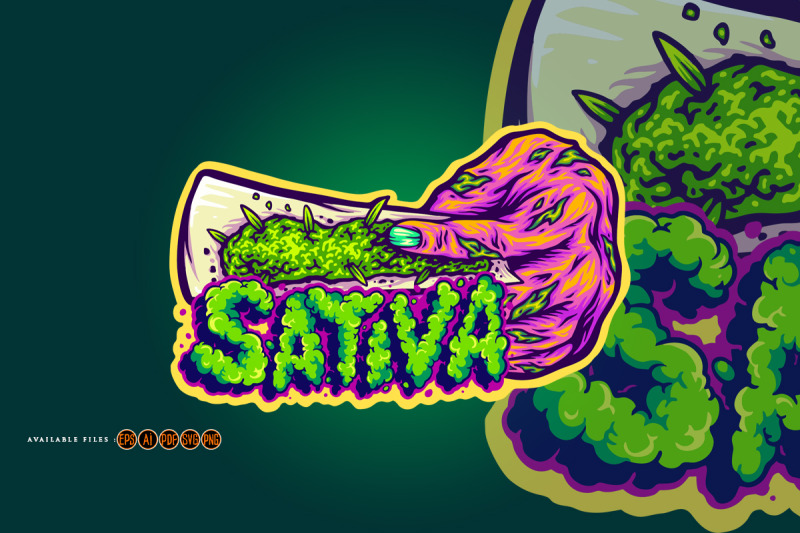 cannabis-zombie-hand-journey-with-sativa-lettering