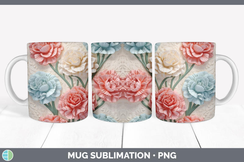 3d-carnation-flowers-mug-wrap-sublimation-coffee-cup-design