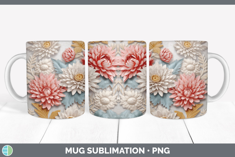 3d-chrysanthemum-flowers-mug-wrap-sublimation-coffee-cup-design