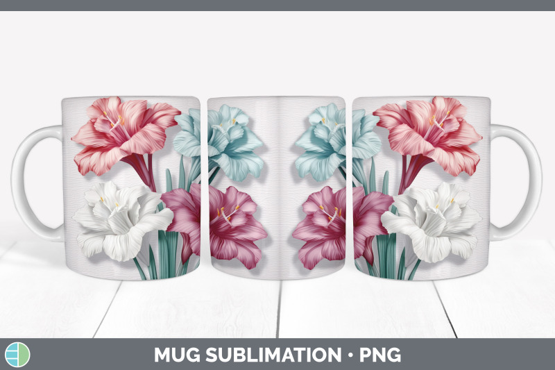 3d-gladiolus-flowers-mug-wrap-sublimation-coffee-cup-design