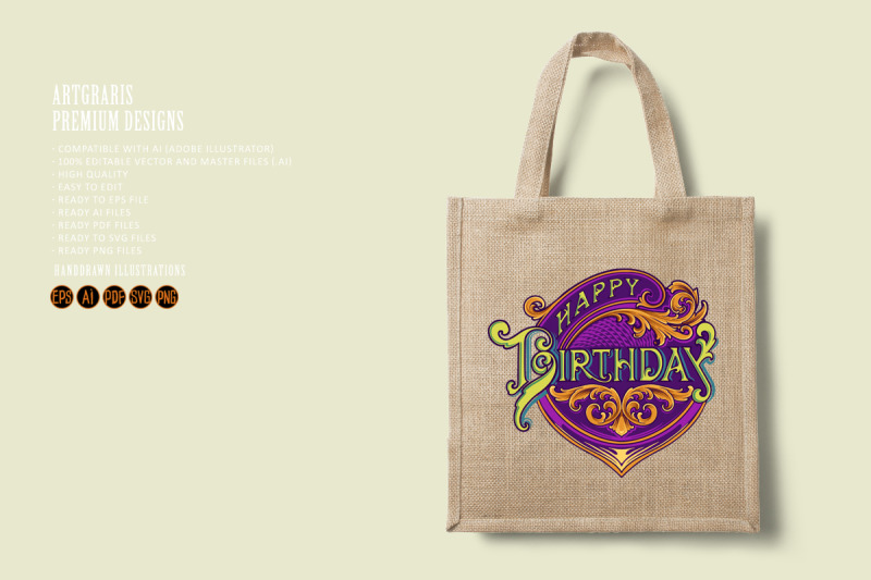 engraved-flourish-happy-birthday-lettering-badges