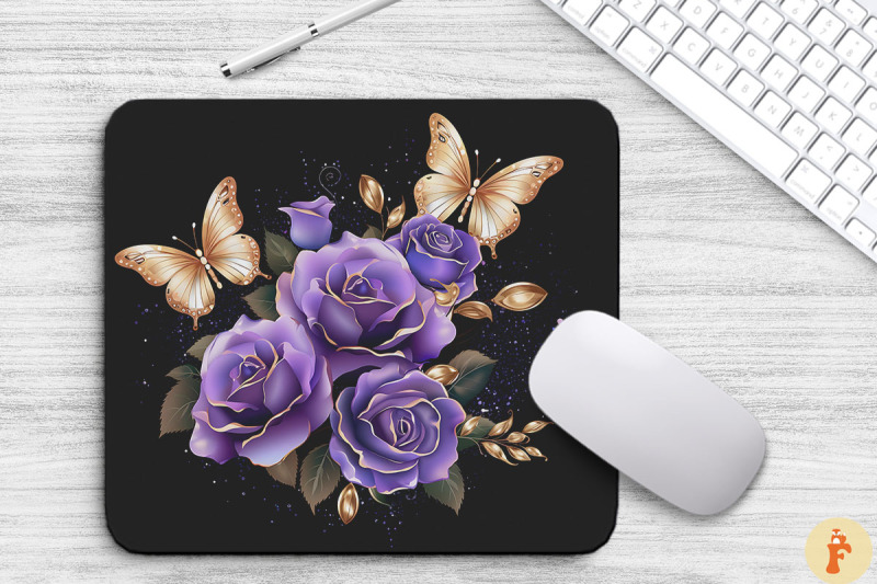 delicate-purple-roses-and-butterfly