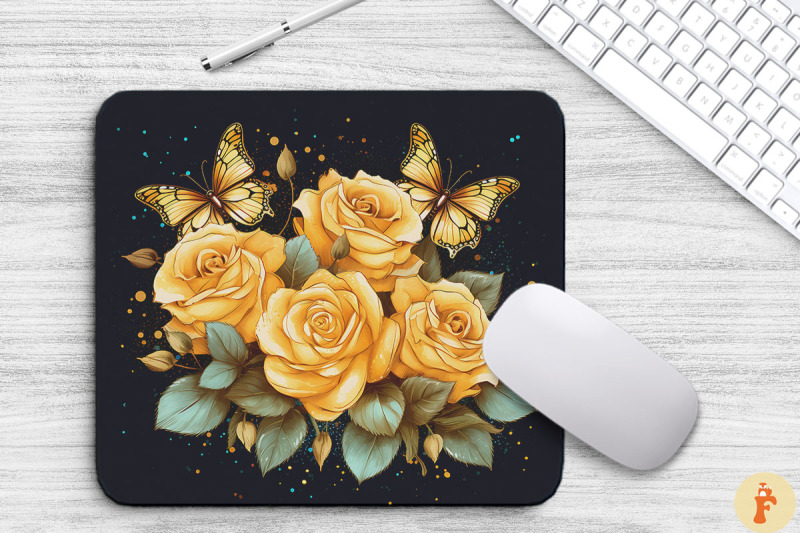 delicate-yellow-roses-and-butterfly