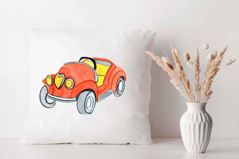 watercolor-funny-cars-clipart-cute-transport-clipart