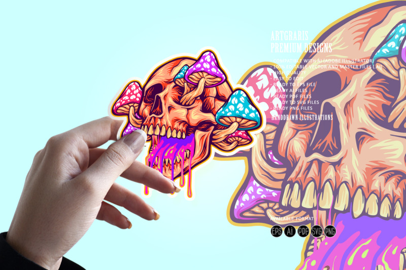 vibrant-psychedelic-head-skull-mushroom