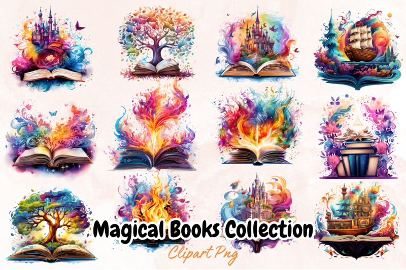 magical-books-collection-sublimation