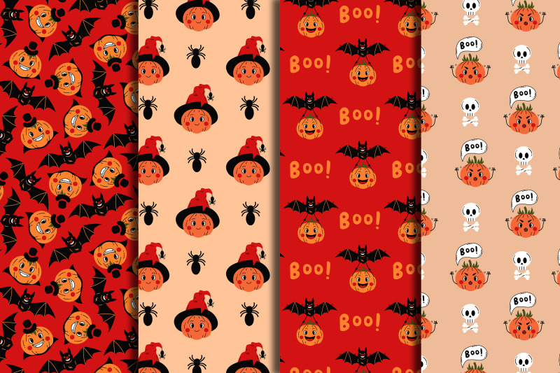 funny-halloween-seamless-patterns