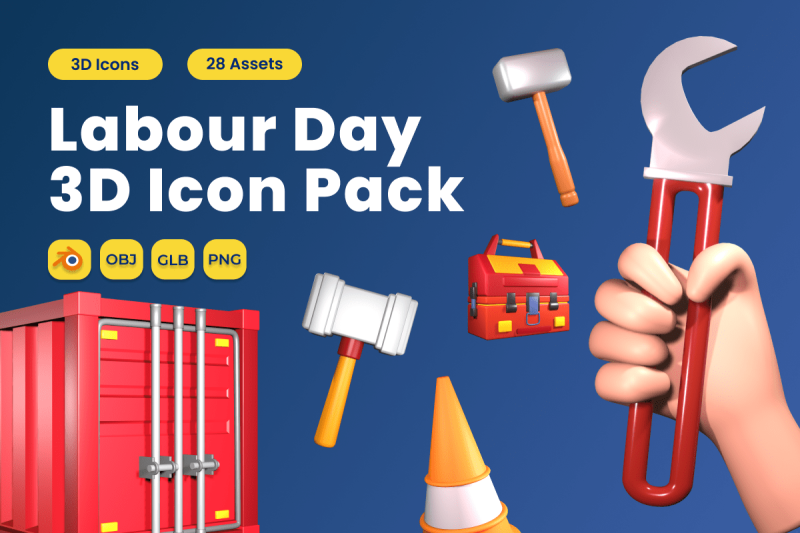 labour-day-3d-icon-pack-vol-3